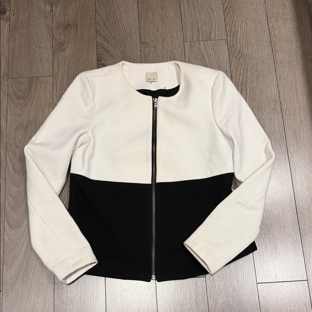 ECRU zippered blazer size small